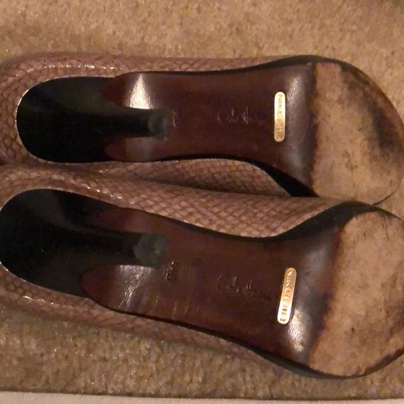 Cole Haan Nike Air Snakeskin Peep-Toe Pumps - Picture 5 of 8